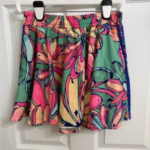 Adidas Originals Floral flared Track Skirt Y2K Athleisure Women’s S